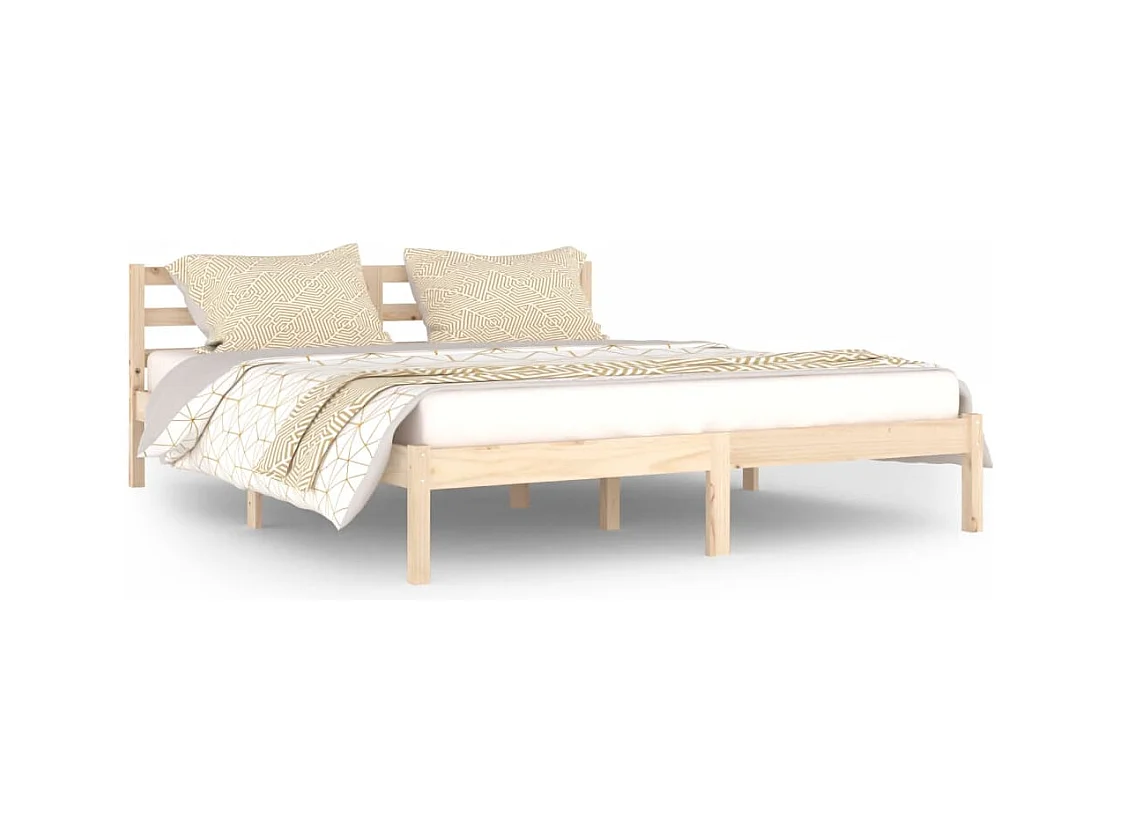 Cadre de lit sans matelas bois massif de pin 160x200 cm