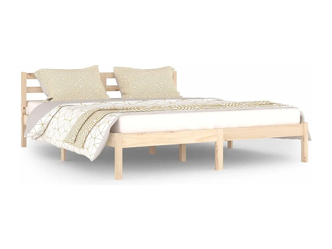Cadre de lit sans matelas bois massif de pin 160x200 cm