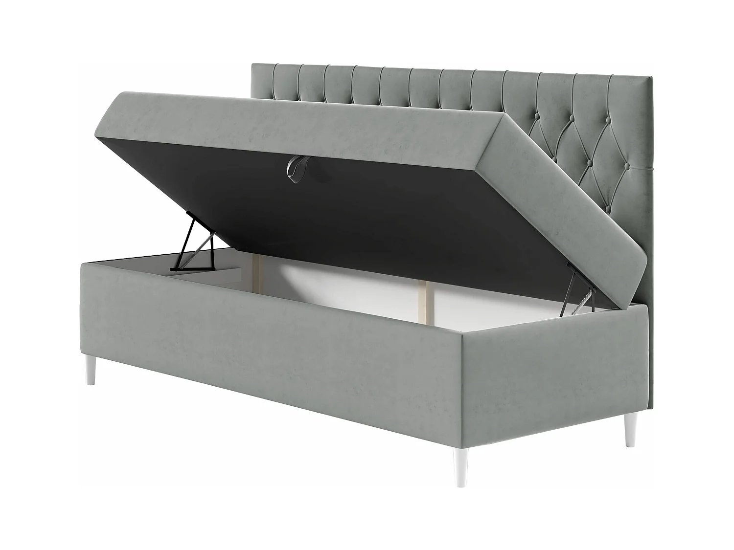 Cama continental Baltimore 166, Individuales, Continental, Amarillo, 80x200, Somieres,