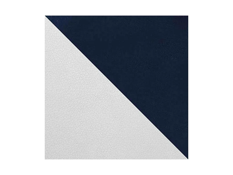 Cama continental Baltimore 168, Solteiro, Azul, Couro Ecológico