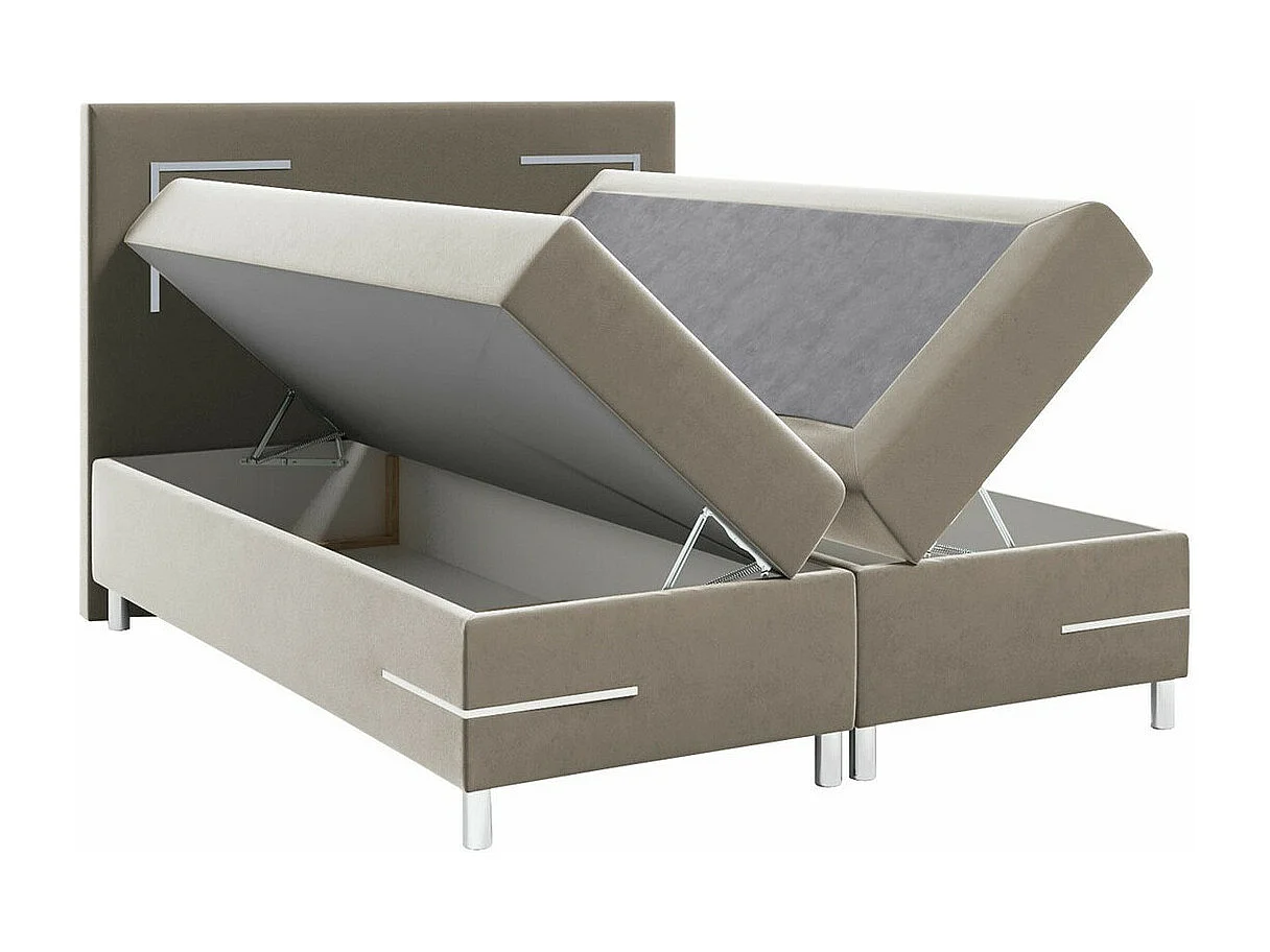 Cama continental Baltimore 173, Continental, Doble, Azul, 200x200, Tapiz, Somieres, 200cm