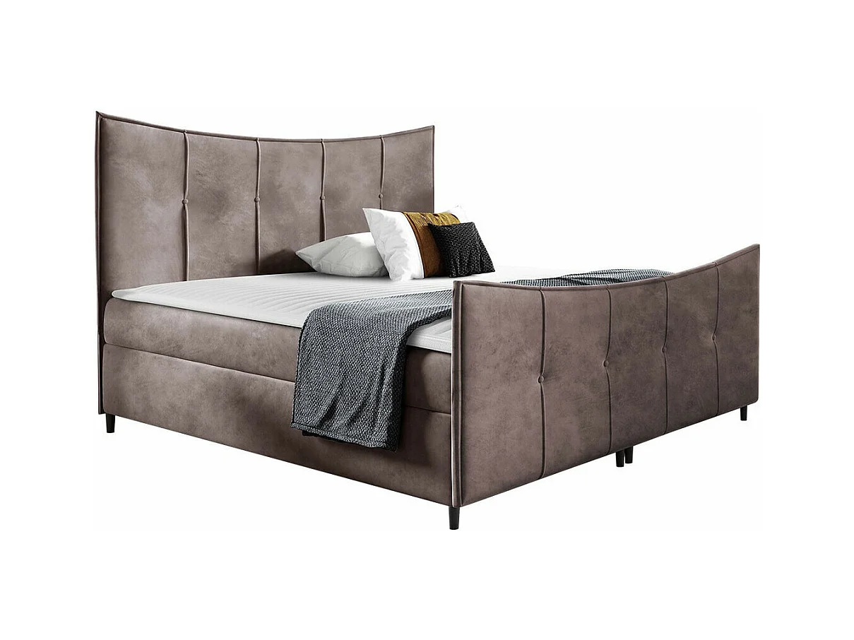 Cama continental Baltimore 177, Casal, Rosé, Tecido, Estrados de cama