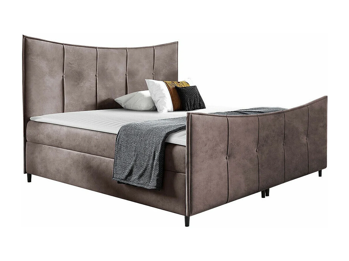 Cama continental Baltimore 177, Continental, Doble, Rosa, 200x200, Tapiz, Somieres, 200cm