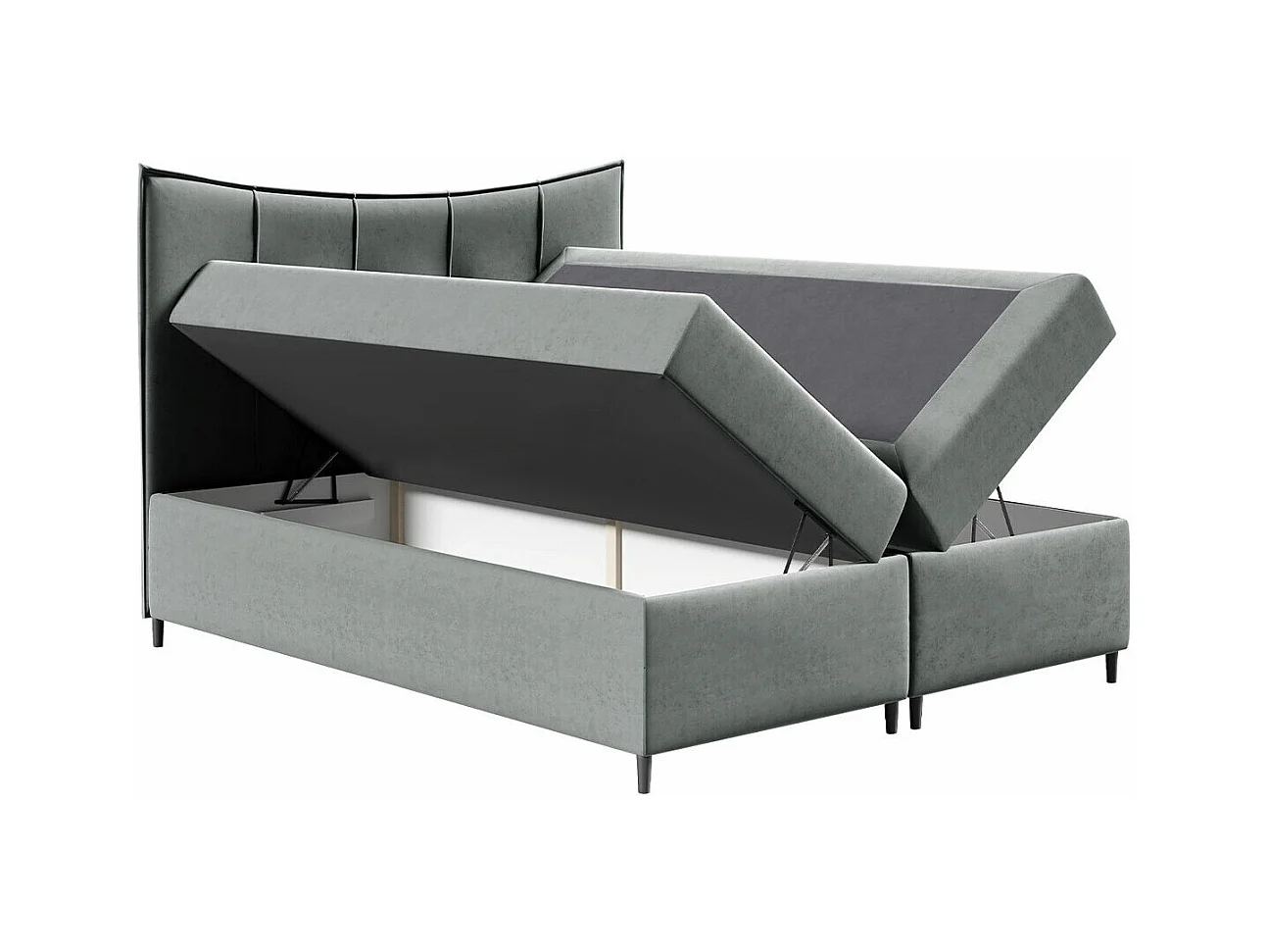 Cama continental Baltimore 178, Continental, Vermelho, Tecido