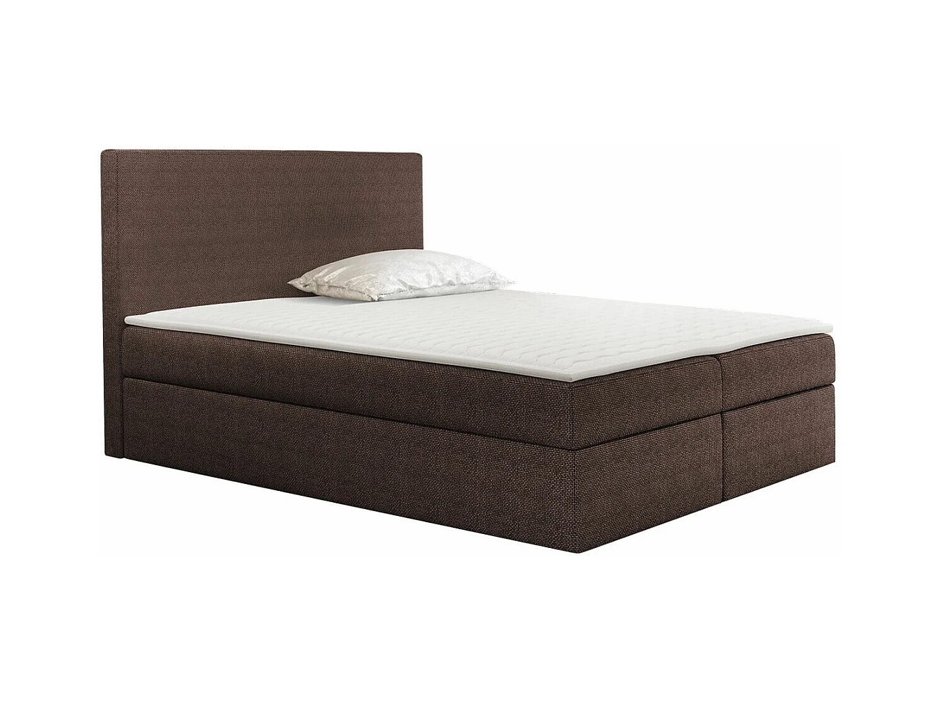 Cama continental Baltimore 163, Continental, Doble, Marrón, 200x200, Tapiz, Somieres,