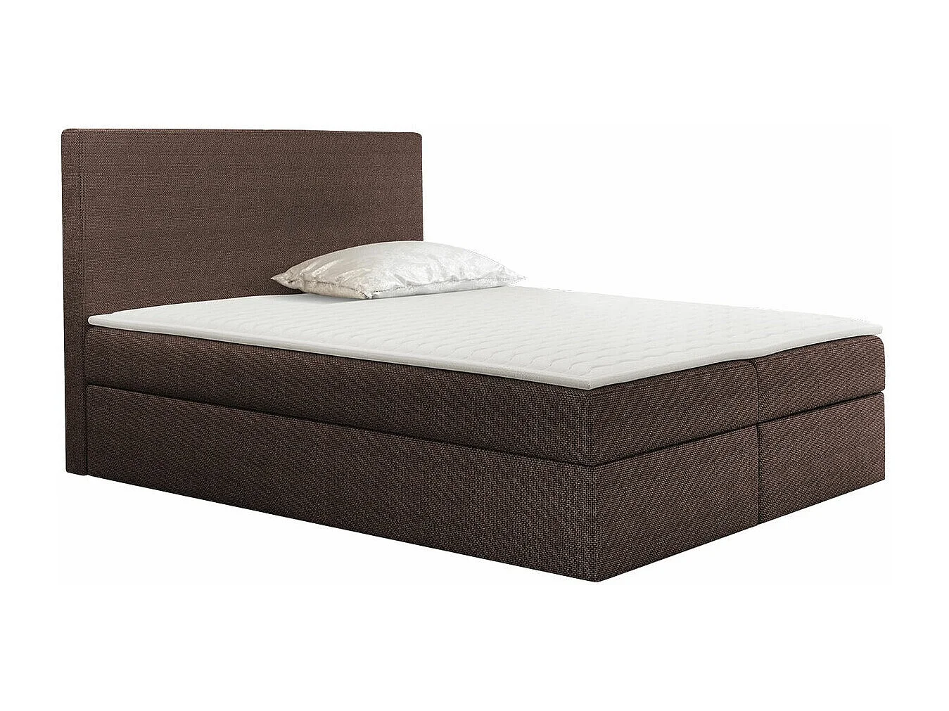 Cama continental Baltimore 163, Continental, Doble, Marrón, 200x200, Tapiz, Somieres,