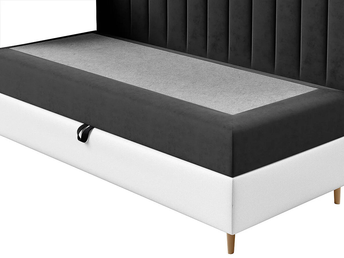 Cama continental Baltimore 165, Individuales, Continental, Marrón, 80x200, Somieres, 88cm
