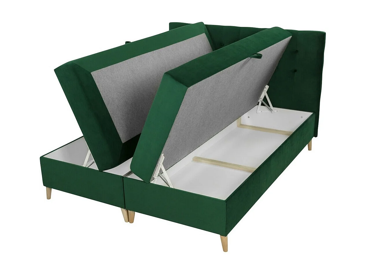 Cama continental Baltimore 130, Doble, Continental, De color marrón claro, 200x200, Tapiz