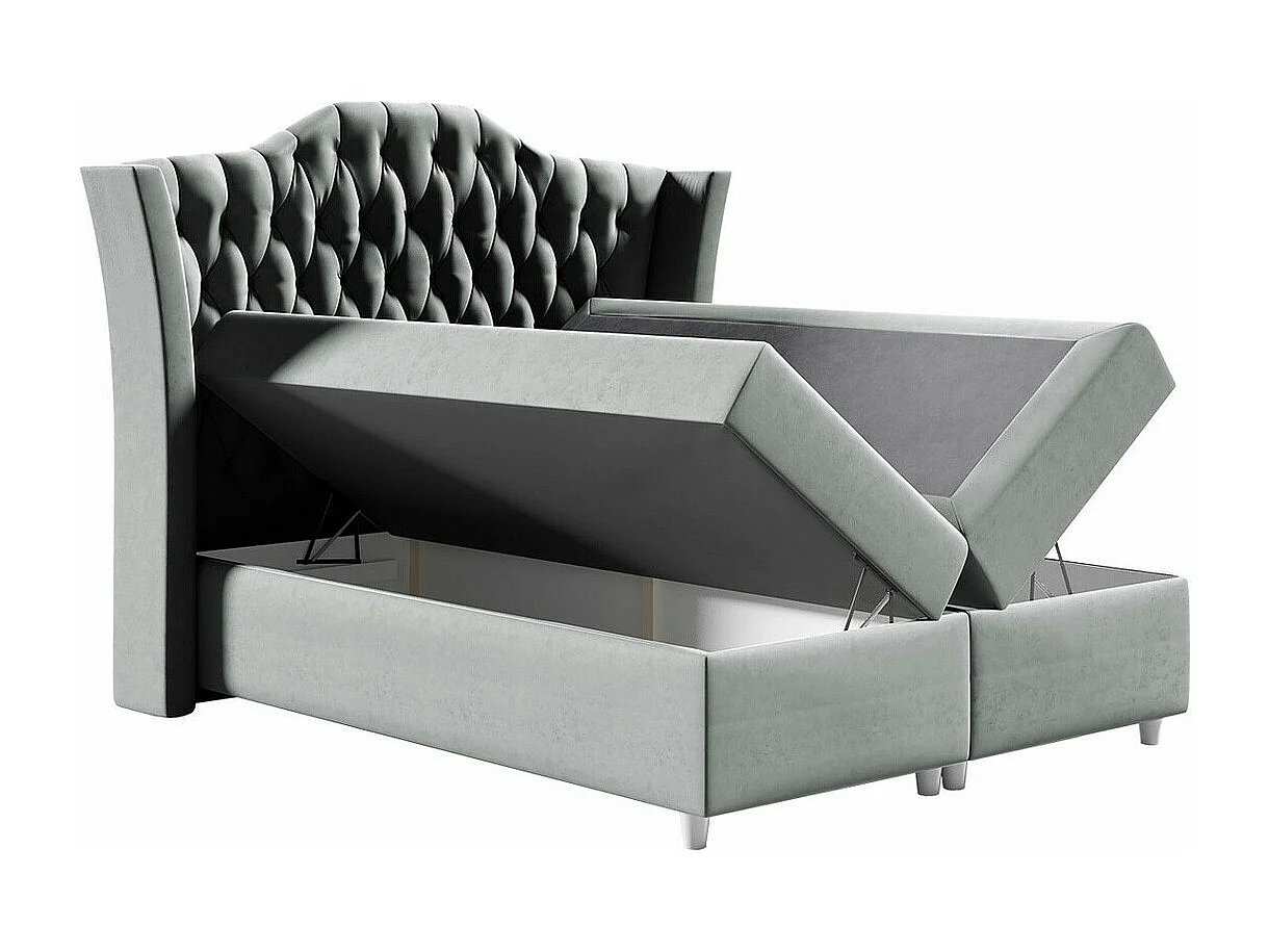 Cama continental Baltimore 183, Continental, Doble, Verde, 160x200, Tapiz, 200x209x147cm