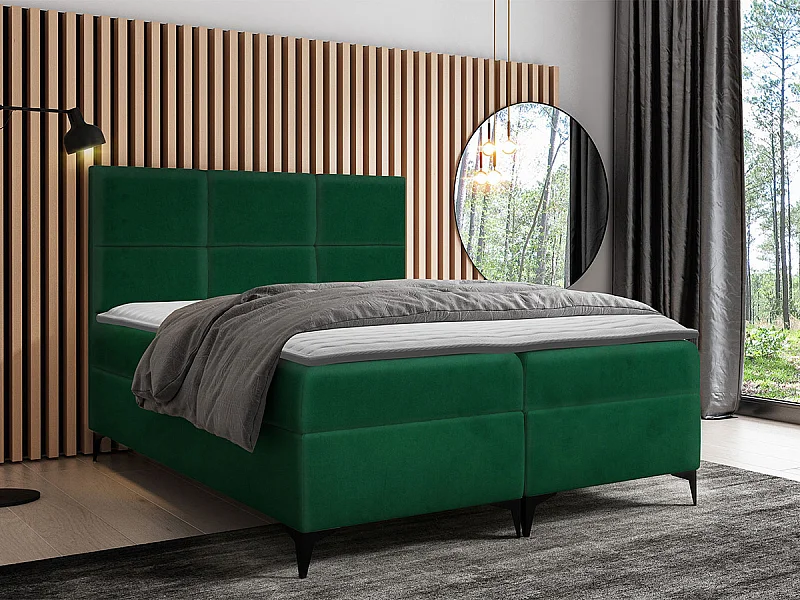 Cama continental Baltimore 133, Continental, Verde, Tecido, 20x21x12cm
