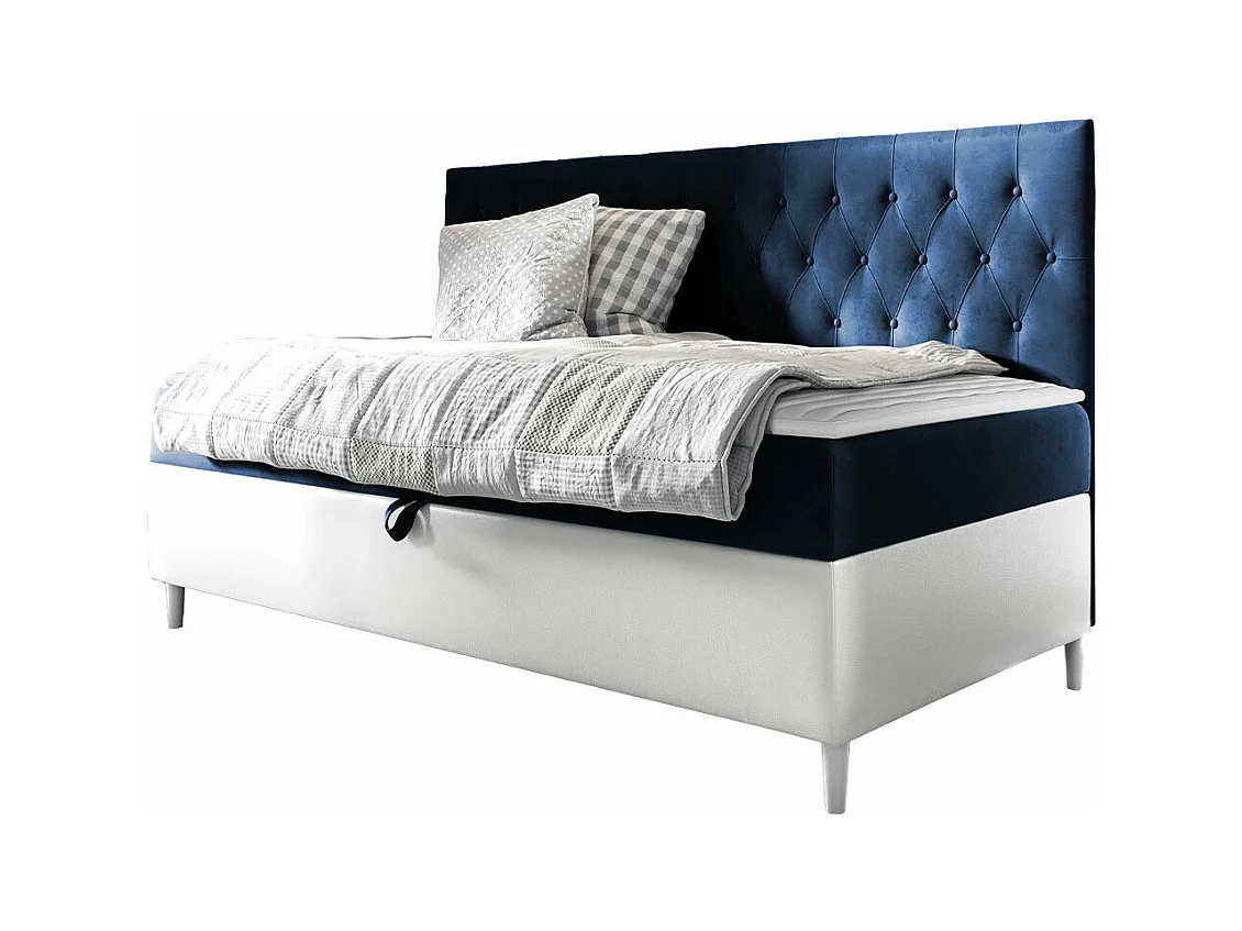 Cama continental Baltimore 166, Individuales, Continental, Azul, 80x200, Somieres, 88cm