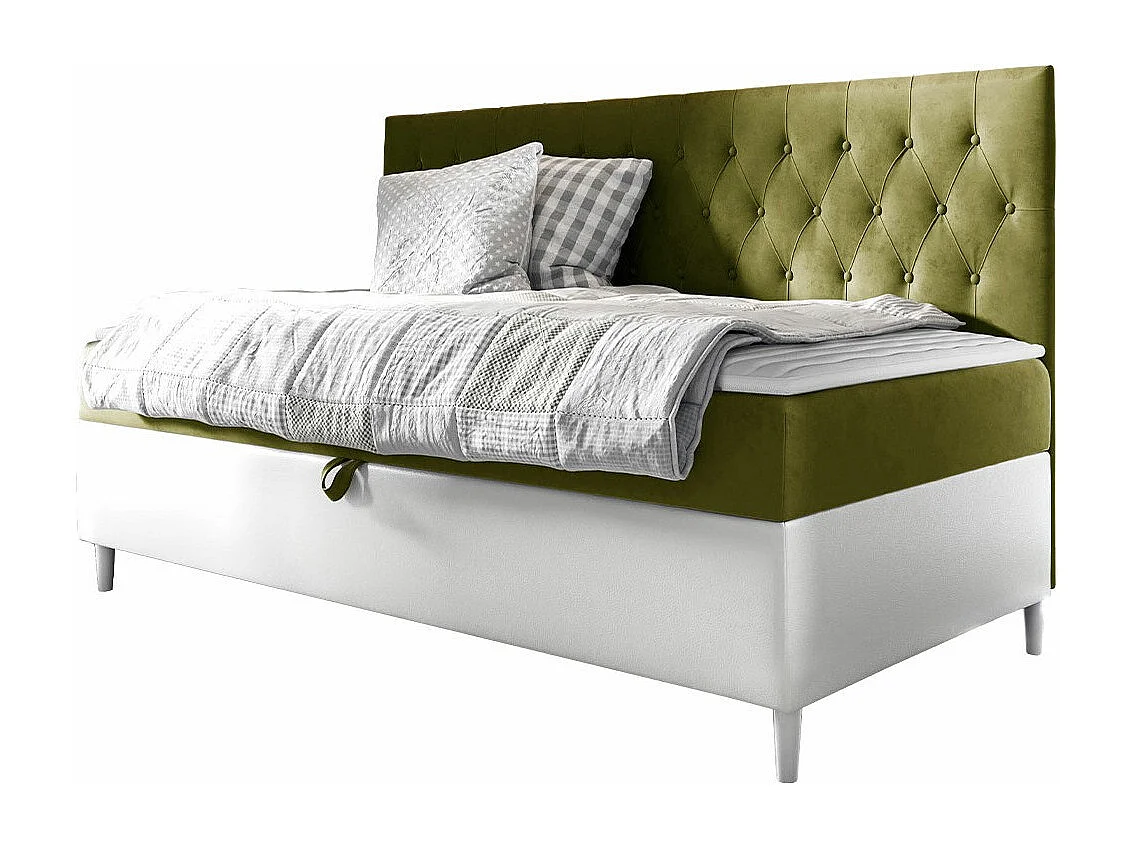 Cama continental Baltimore 166, Individuales, Continental, Verde, 80x200, Somieres, 88cm