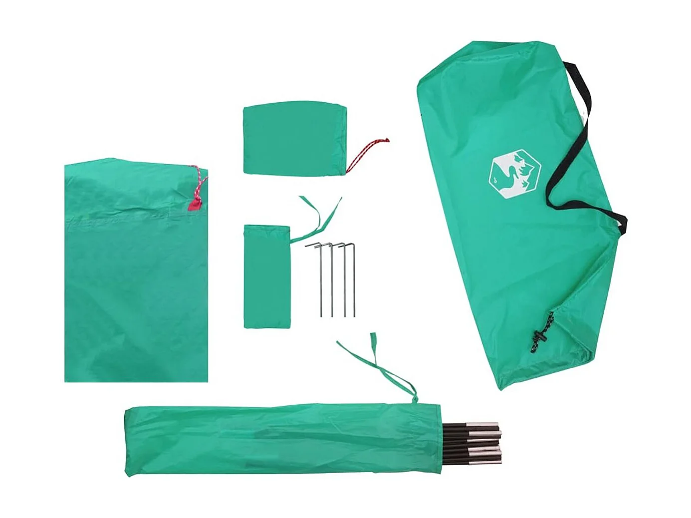 Tienda de playa Taiffa tafetán verde 170-148x274x178 cm