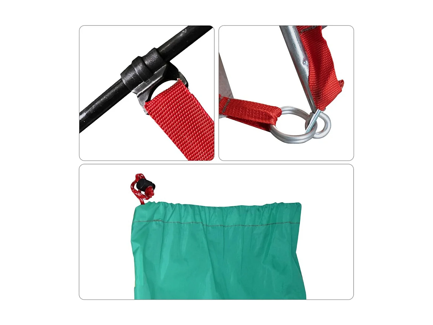 Tienda de playa Taiffa tafetán verde 170-148x274x178 cm