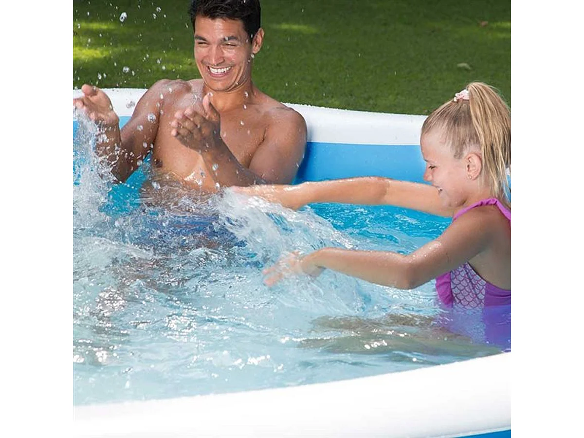 Piscina hinchable octogonal 1430L azul Ø279x51 cm