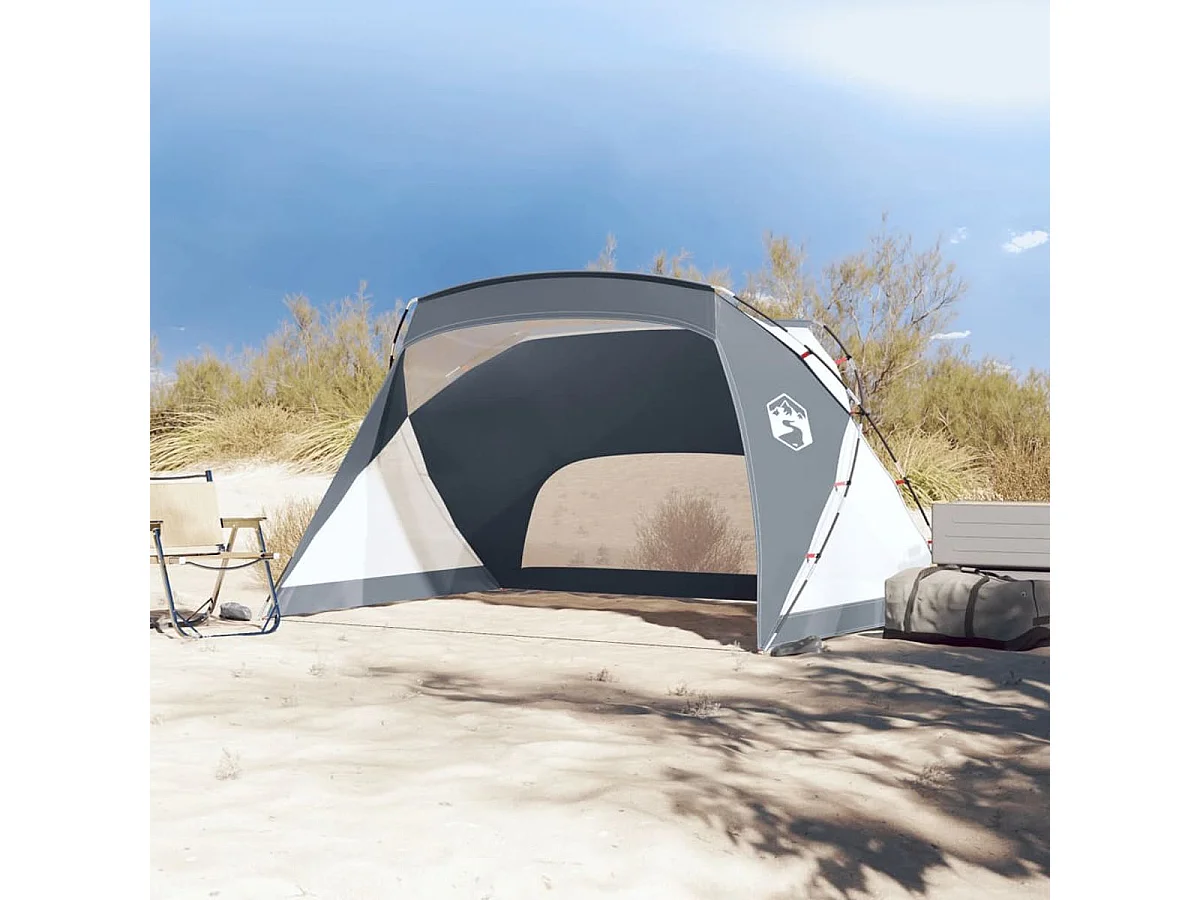 Tente de plage gris 274x178x170/148 cm 185T polyester
