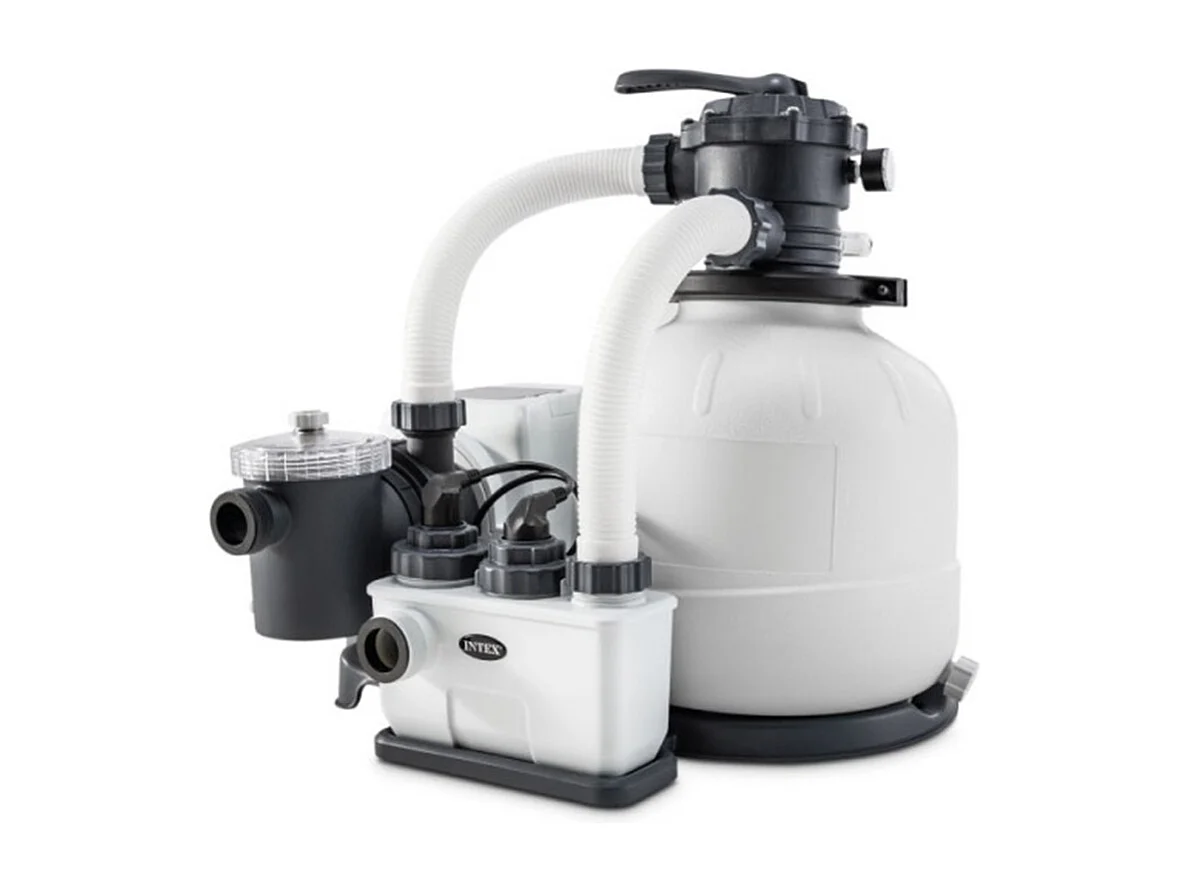 Kit gruppo filtrante a sabbia 8 m³/h + sterilizzatore al sale + sistema OEC - Intex