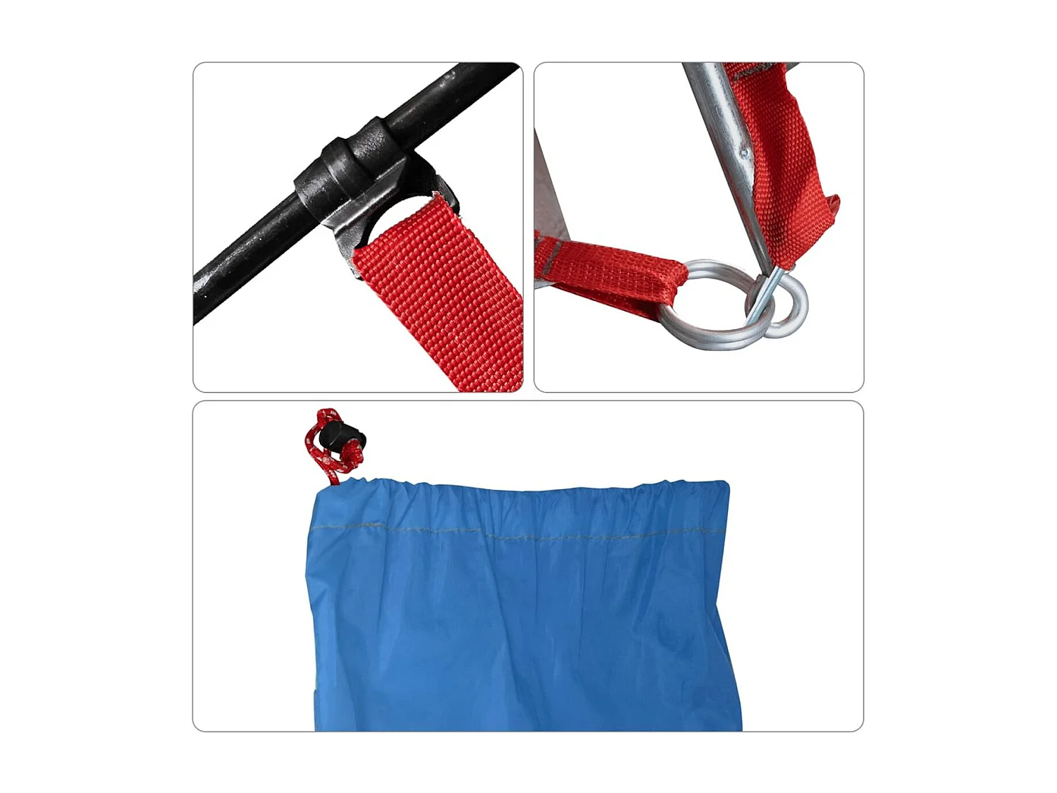 Tienda de playa Taiffa tafetán azul 170-148x274x178 cm