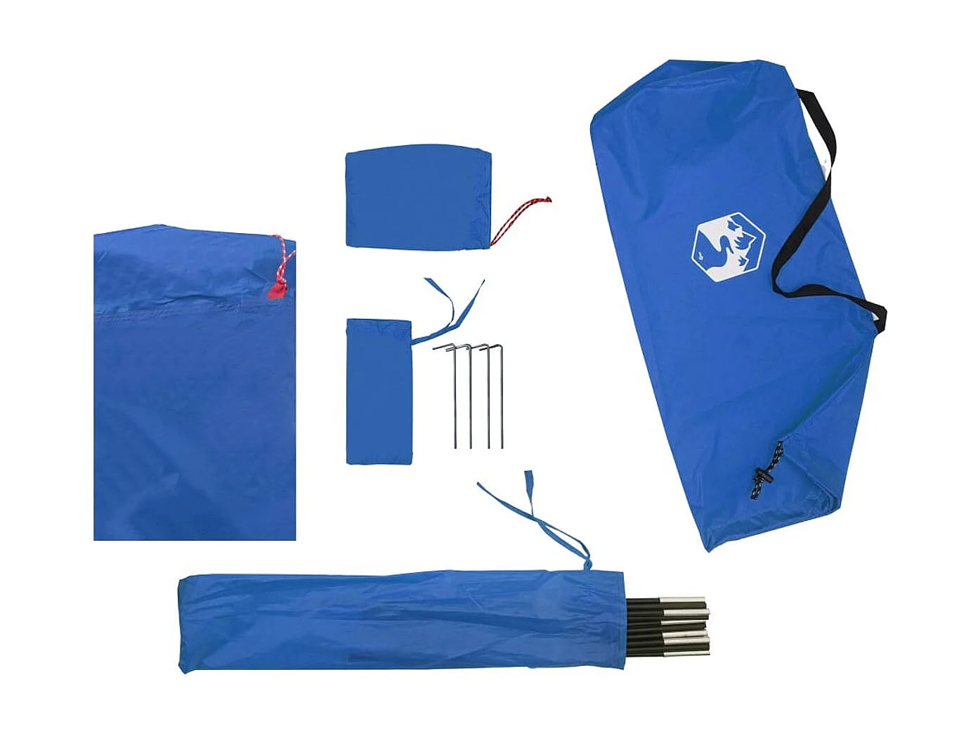 Tienda de playa Taiffa tafetán azul 170-148x274x178 cm