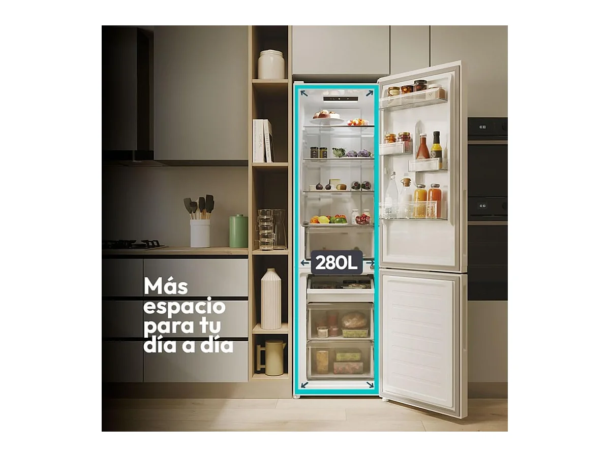 Frigorífico combi Candy CNCQ2T618EW No Forst 335L E blanco 185 cm