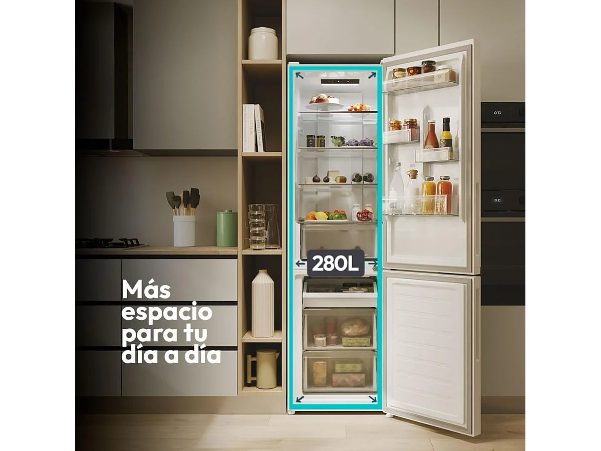 Frigorífico combi Candy CNCQ2T618EW No Forst 335L E blanco 185 cm