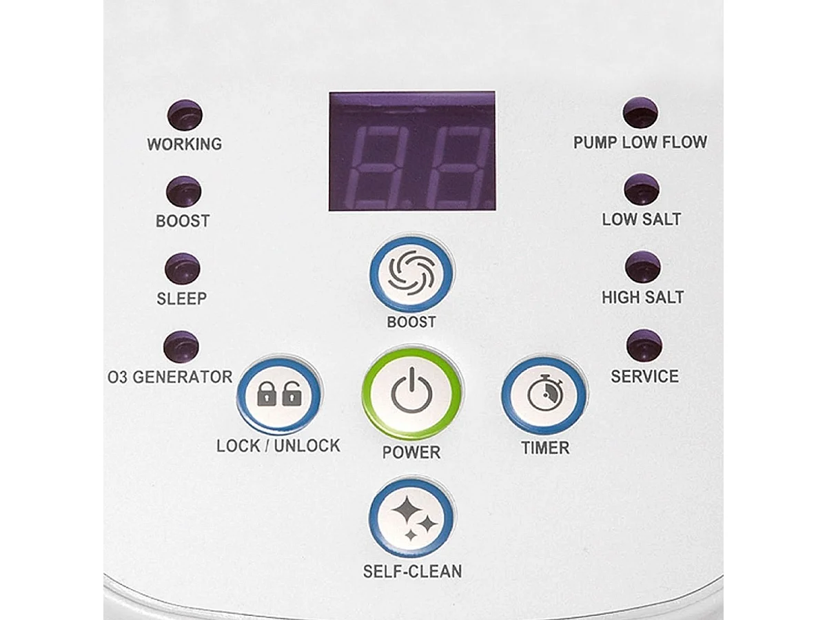 Clorador salino Intex QZ1100 125W 11g/h para piscinas de hasta 56800L blanco