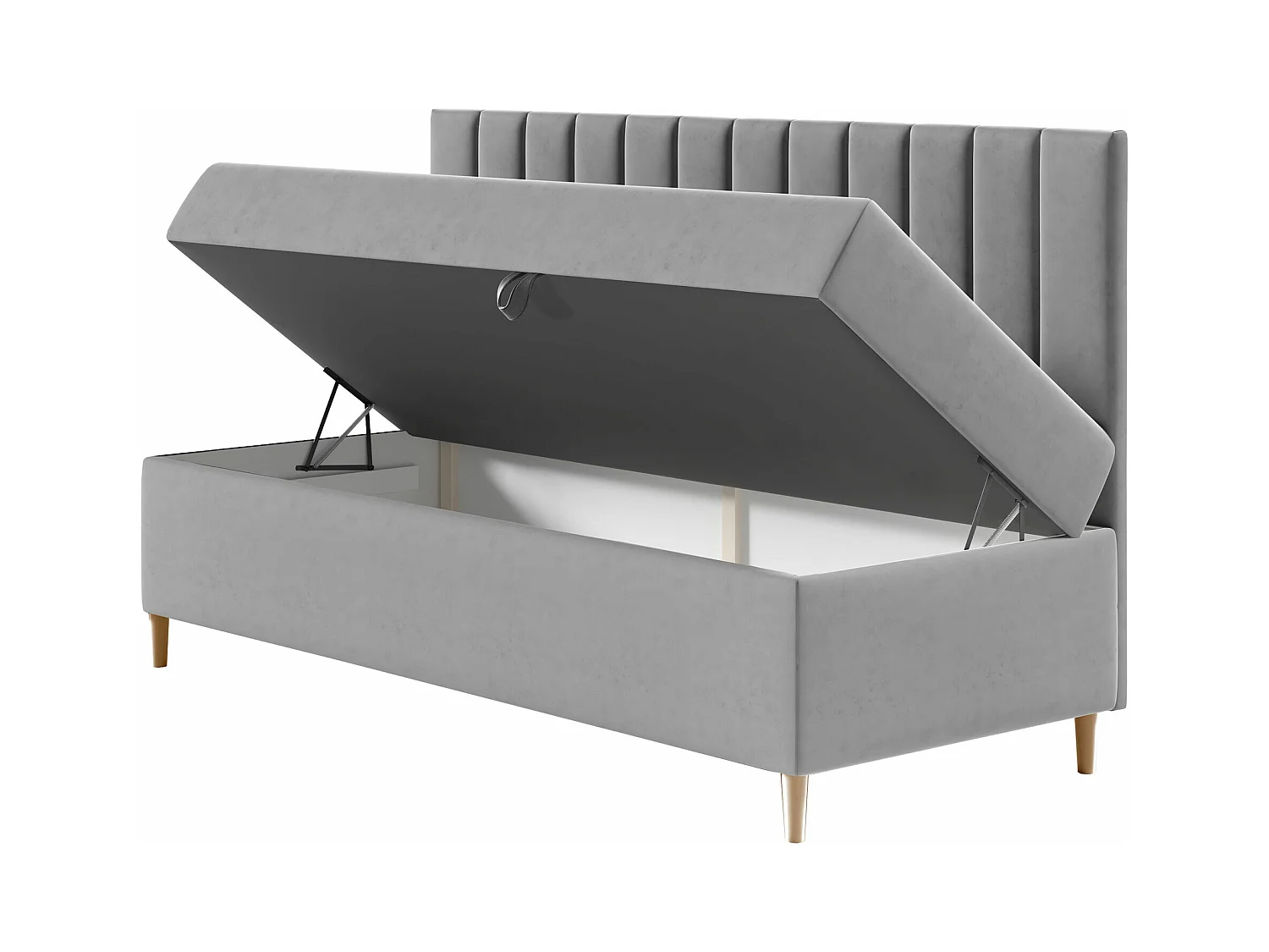 Cama continental Baltimore 165, Individuales, Continental, Turquesa, 80x200, Somieres,