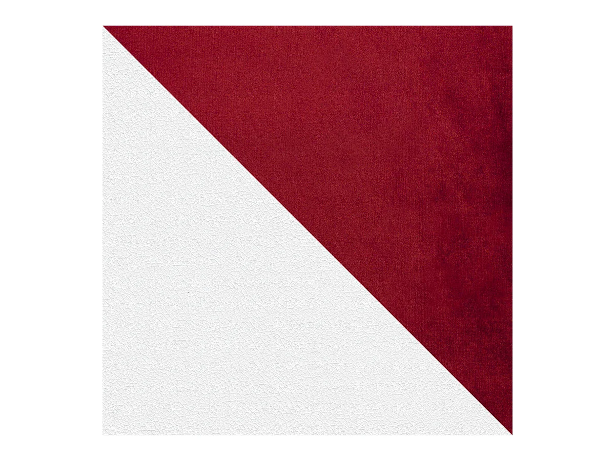 Cama continental Baltimore 166, Solteiro, Vermelho, Couro Ecológico