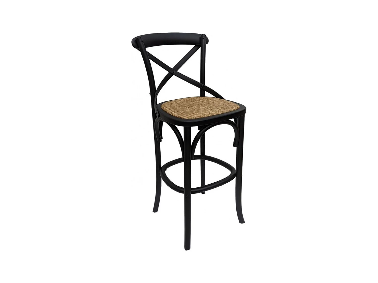 Chaise haute bistrot Bois Noir - Ressources Interior's