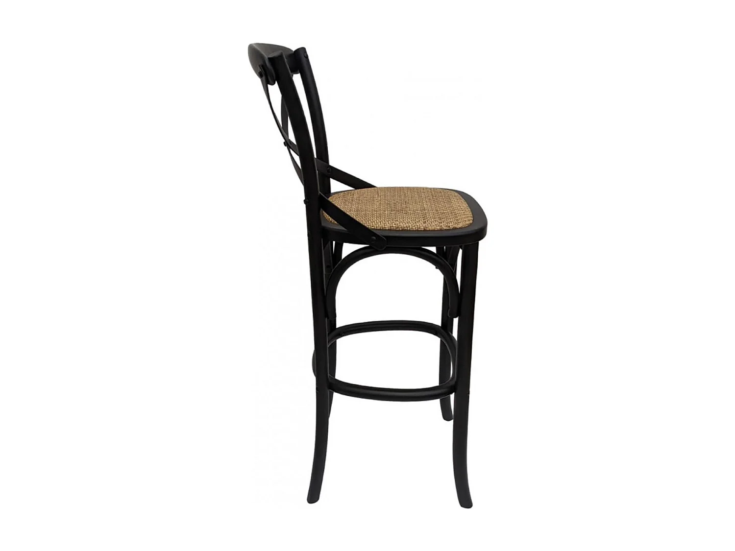 Chaise haute bistrot Bois Noir - Ressources Interior's