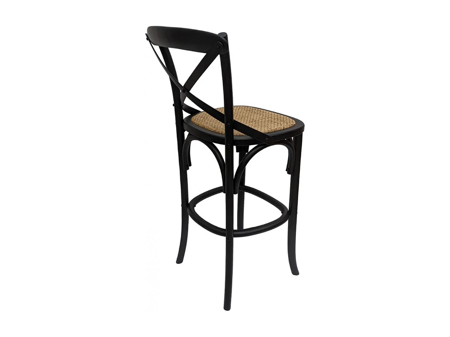 Chaise haute bistrot Bois Noir - Ressources Interior's