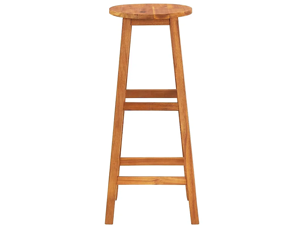 Tabourets de bar lot de 2 bois d'acacia massif