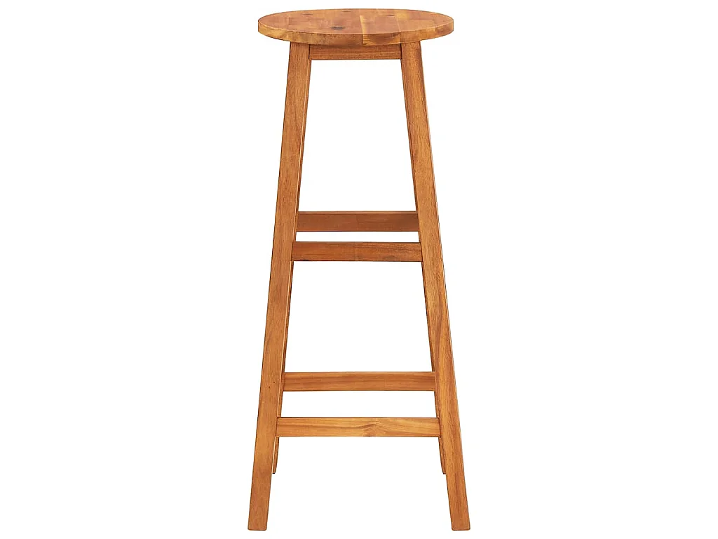 Tabourets de bar lot de 2 bois d'acacia massif