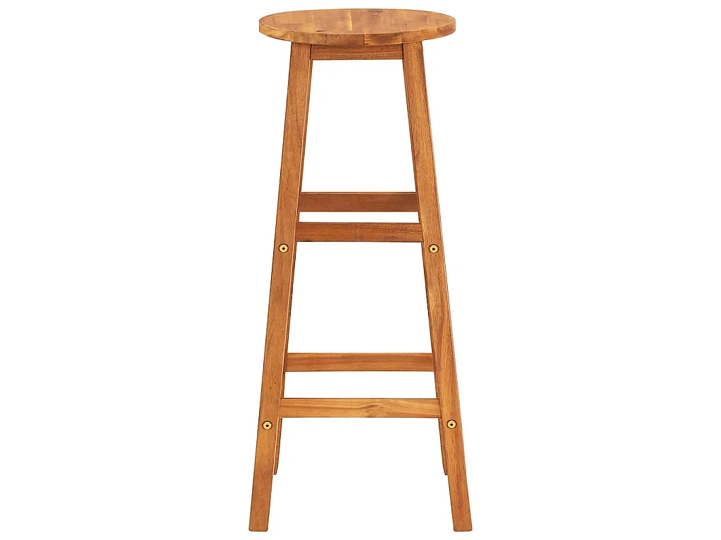 Tabourets de bar lot de 2 bois d'acacia massif