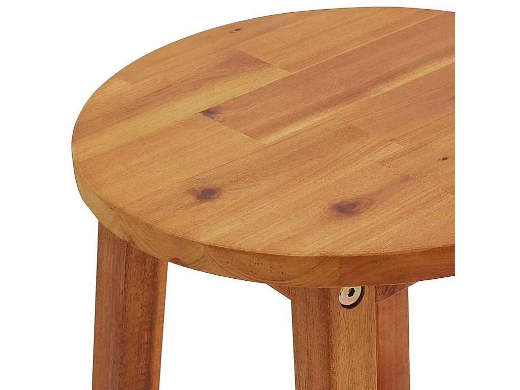 Tabourets de bar lot de 2 bois d'acacia massif