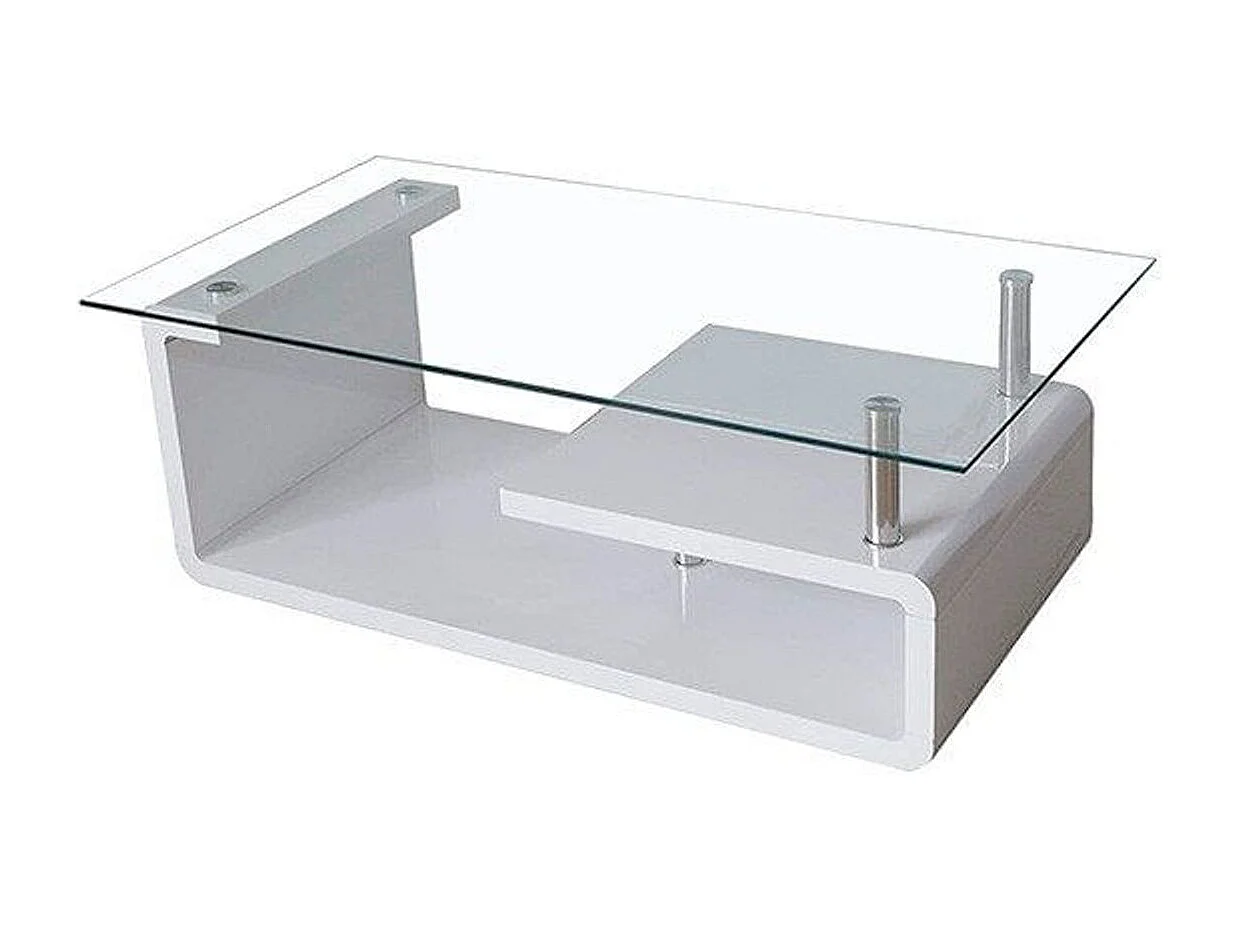 Mesa de centro Eva cristal blanco