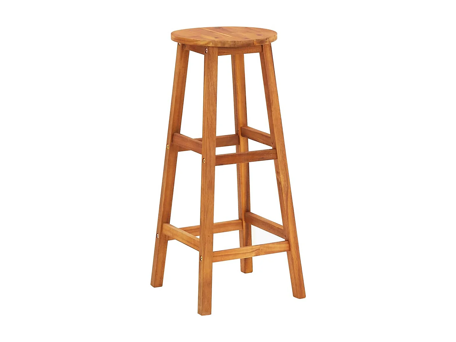Tabourets de bar lot de 4 bois d'acacia solide