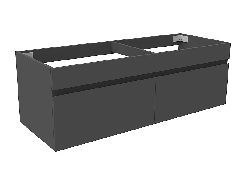 AICA Meuble Salle de Bain sans compter vasque 120cm Anthracite + 2 portes