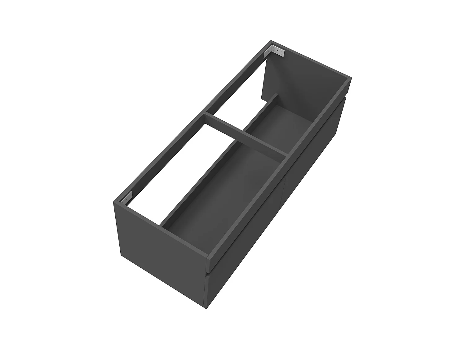 AICA Meuble Salle de Bain sans compter vasque 120cm Anthracite + 2 portes