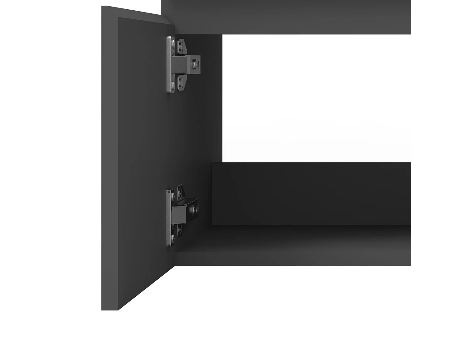 AICA Meuble Salle de Bain de rangement avec 2 portes ouvrantes, sans vasque, 59 x 38,5 x 40 cm, Anthracite