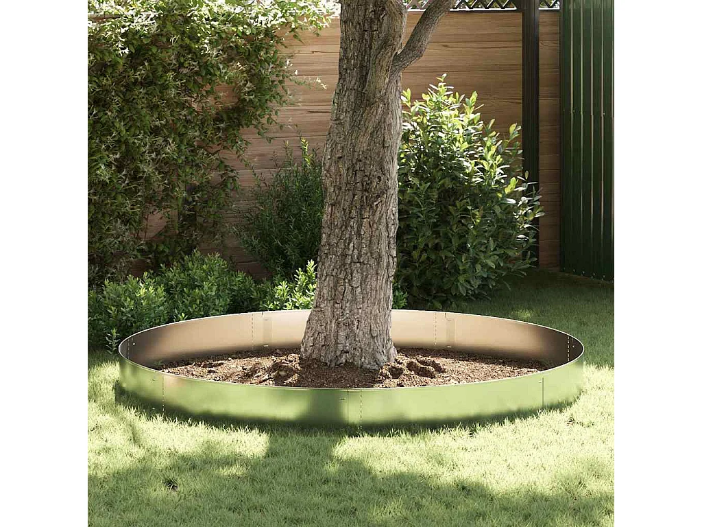 Bordures de pelouse 20 pcs Argent 100 x 25 cm Acier galvanisé