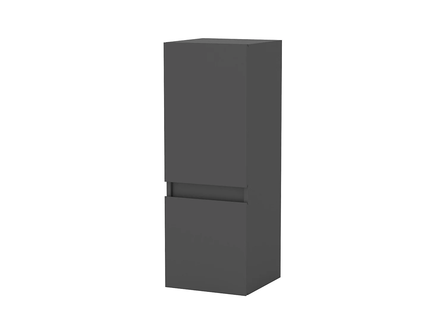 AICA Colonne de salle de bain avec 2 Porte, Compartiment,30x30x83cm,Anthracite