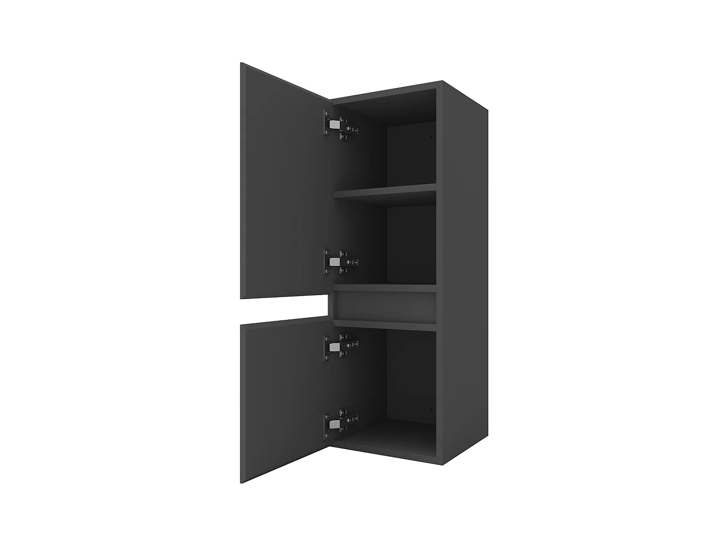 AICA Colonne de salle de bain avec 2 Porte, Compartiment,30x30x83cm,Anthracite