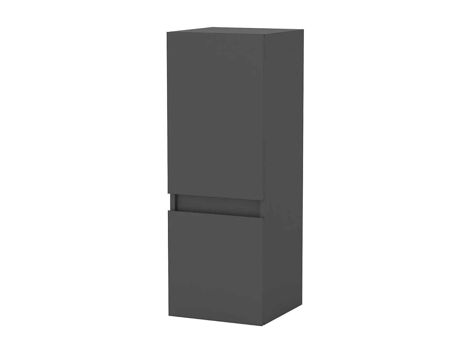AICA Colonne de salle de bain avec 2 Porte, Compartiment,30x30x83cm,Anthracite