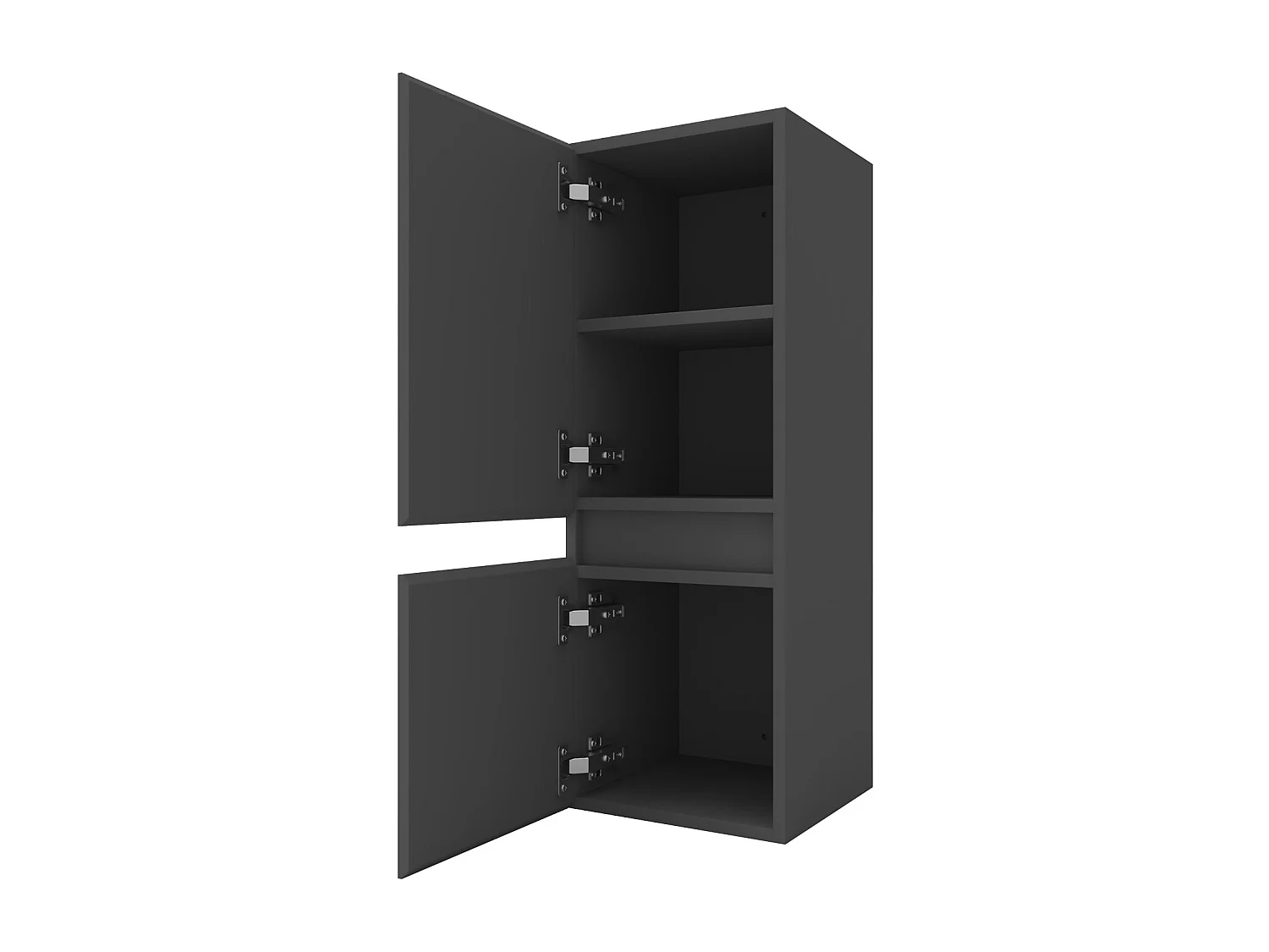 AICA Colonne de salle de bain avec 2 Porte, Compartiment,30x30x83cm,Anthracite