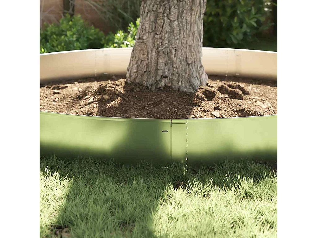 Bordures de pelouse 10 pcs Argent 100 x 25 x 0.07 cm