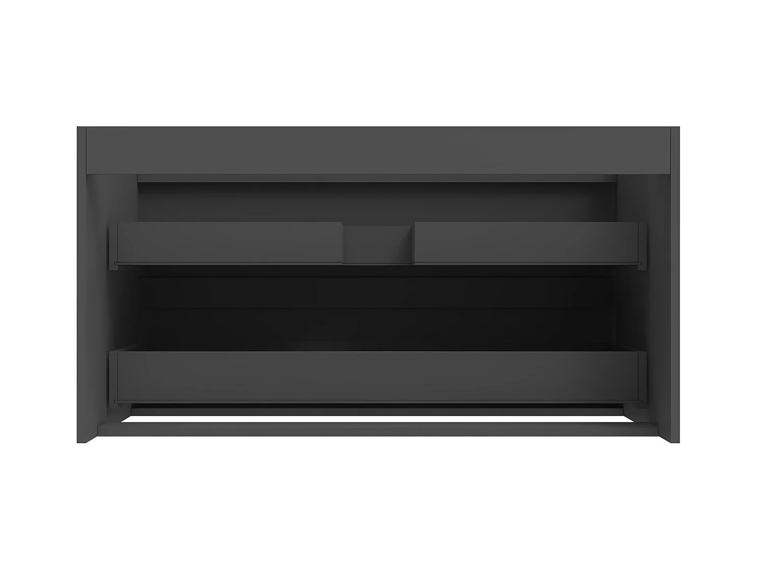 AICA Meuble Salle de Bain Anthracite 100cm, suspendu avec 2 tiroirs, sans compter vasque