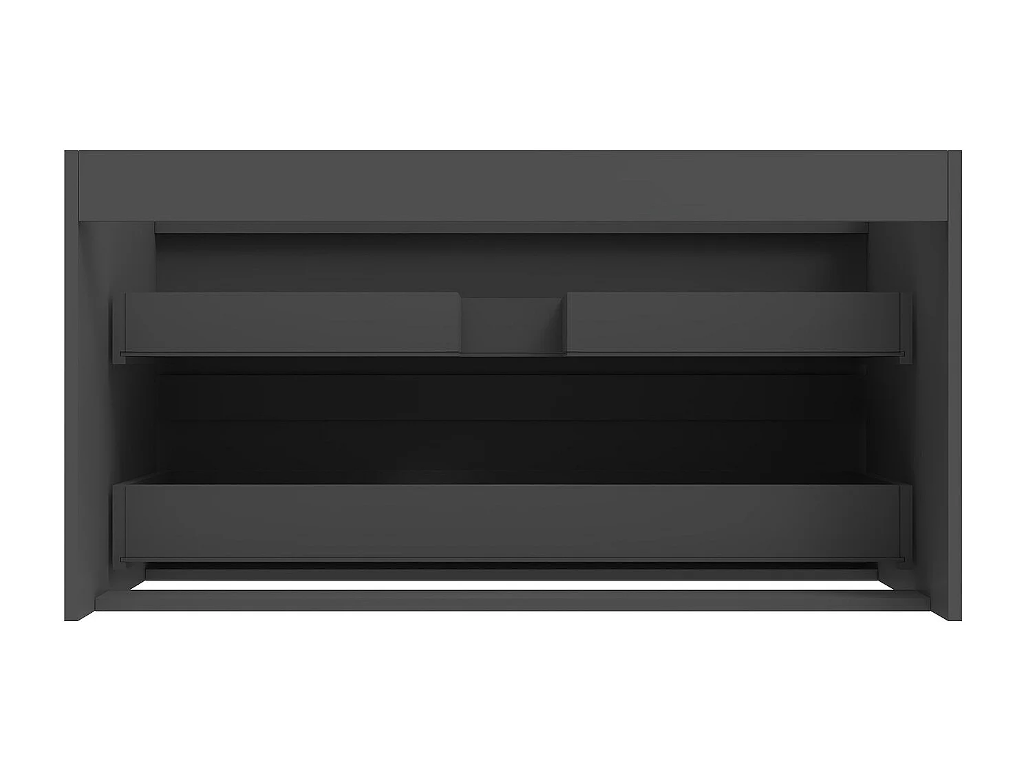 AICA Meuble Salle de Bain Anthracite 100cm, suspendu avec 2 tiroirs, sans compter vasque