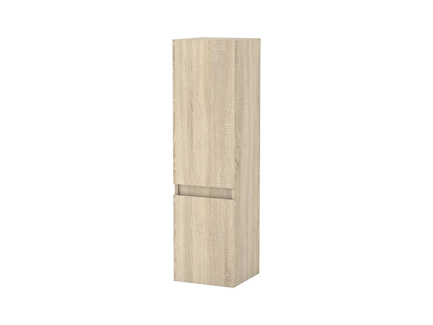 AICA Colonne de Salle de Bain Haute avec 2 Porte, Compartiment,30x30x110cm Chêne