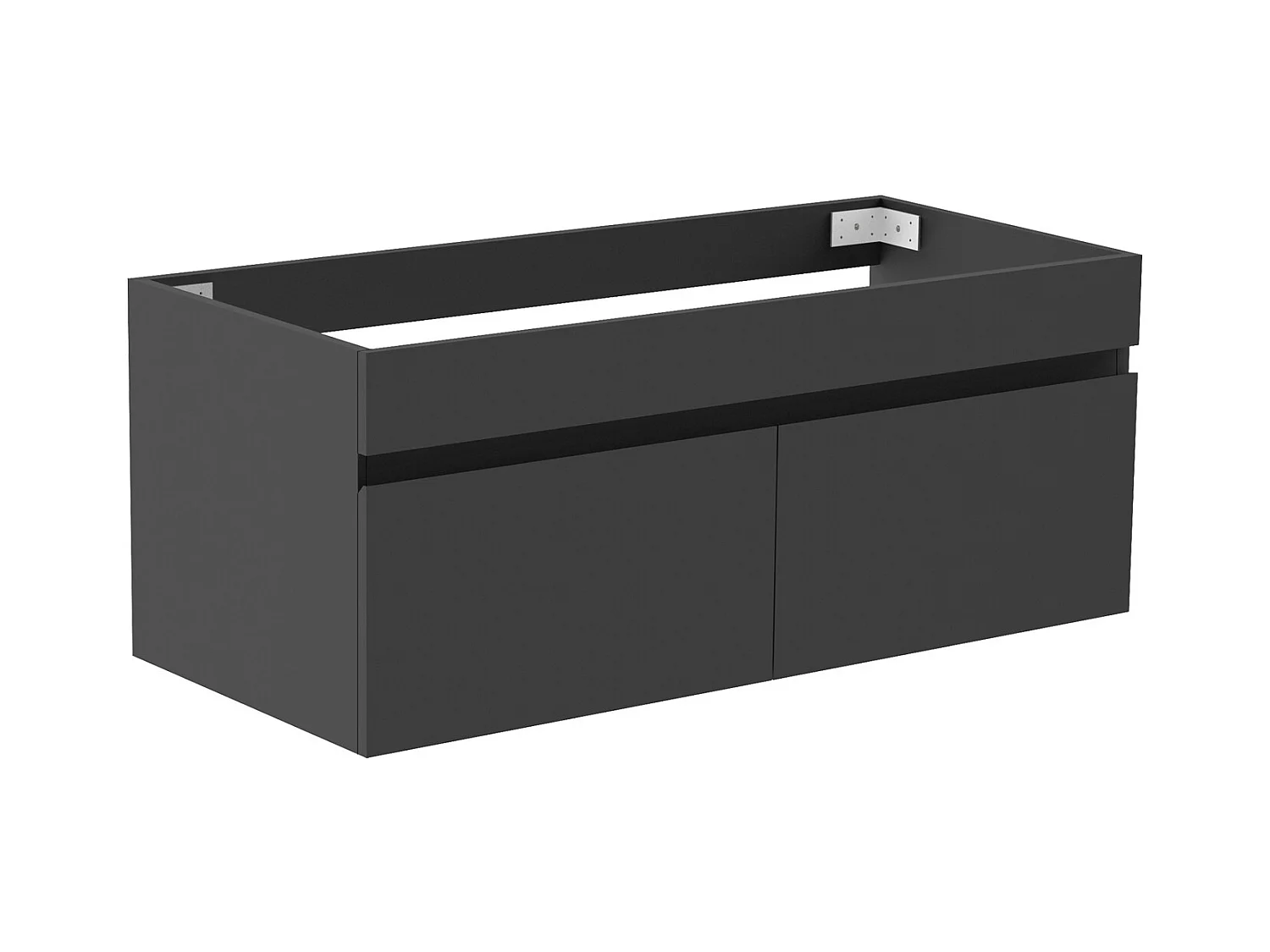 AICA Meuble Salle de Bain de rangement avec 2 portes ouvrantes, 99 x 45 x 40 cm, Anthracite，sans vasque